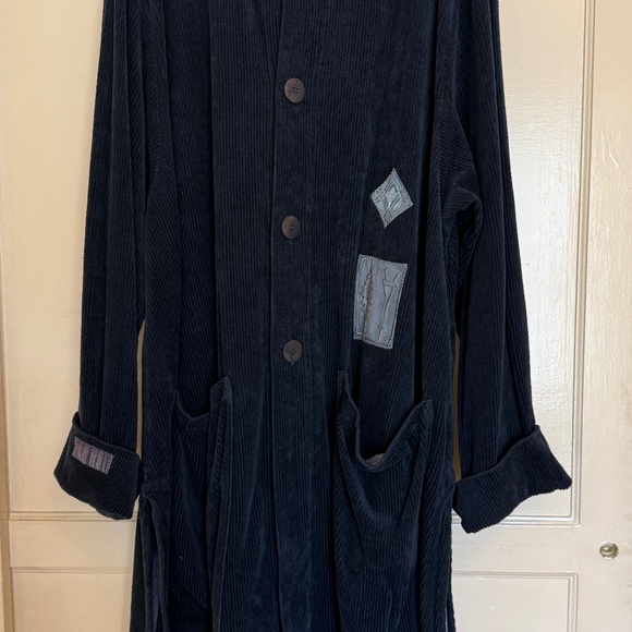 BLUEFISH Black Stretchy Corduroy Coat 1999 - Picture 1 of 8